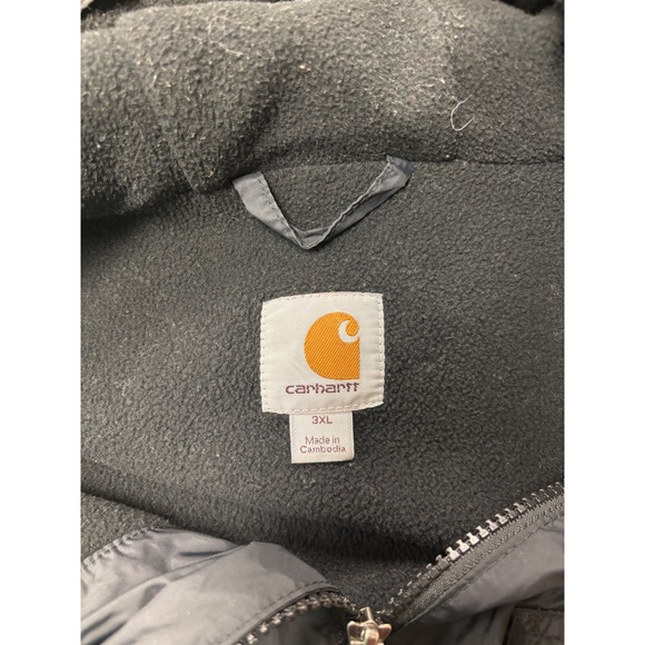 Carhartt Men's Black Lightweight Hooded Parka Jacket Size 3XL Men - Picture 5 of 7